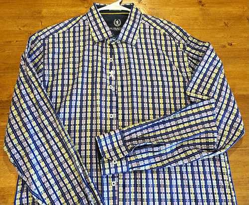 Bugatchi uomo shaped fit plaid - uomo,