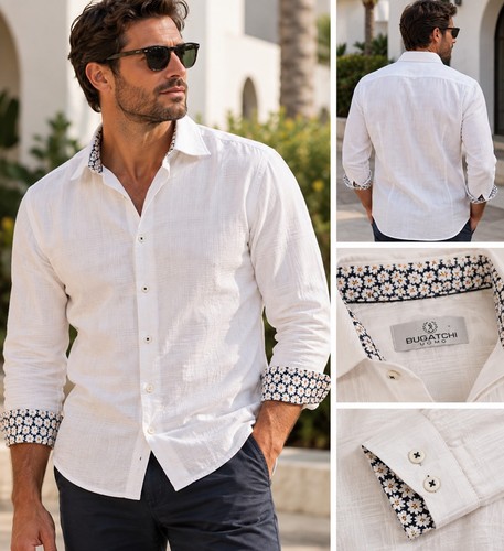 Bugatchi uomo mens - uomo, white